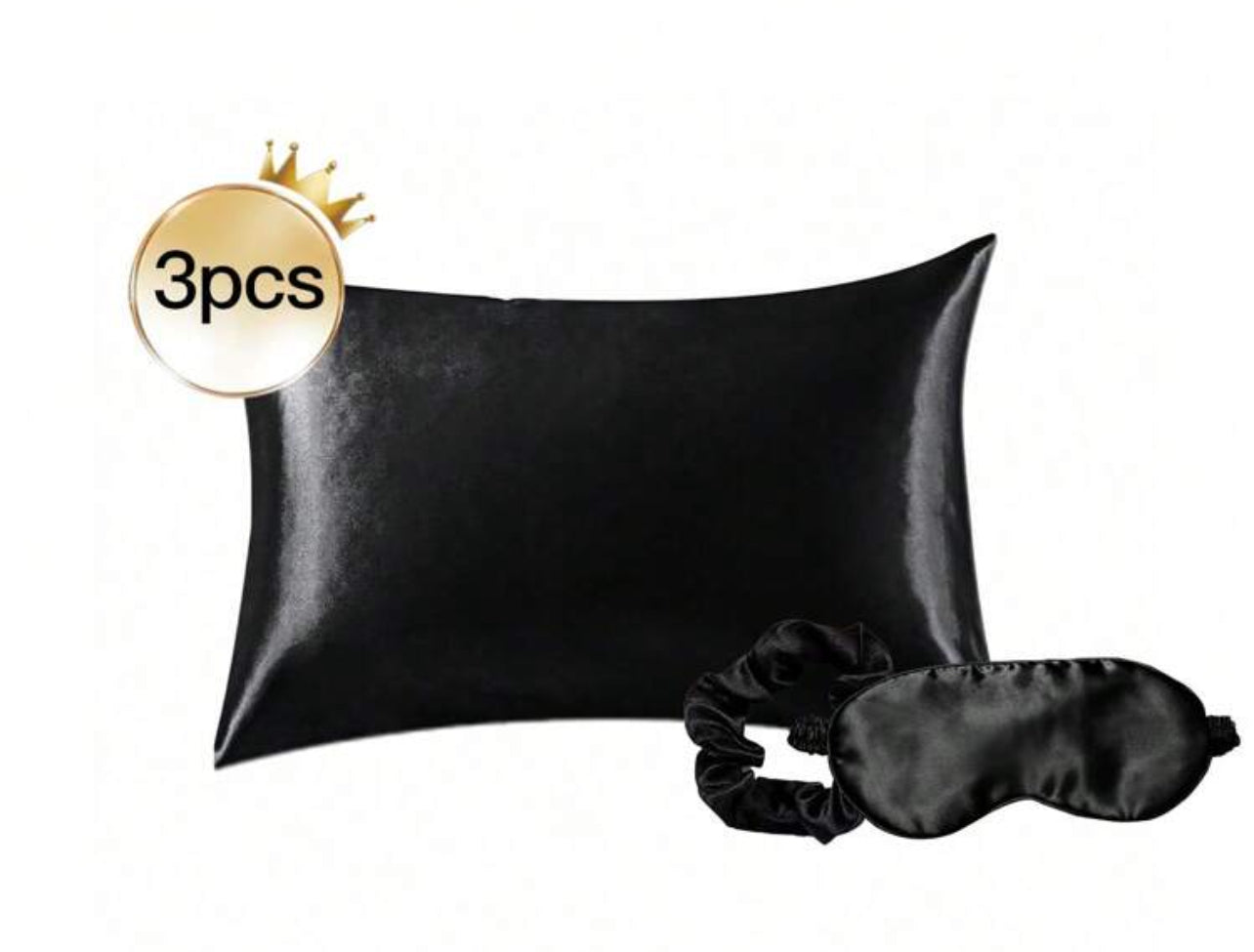 Satin set (Pillow case,eyemask,scrunchie )