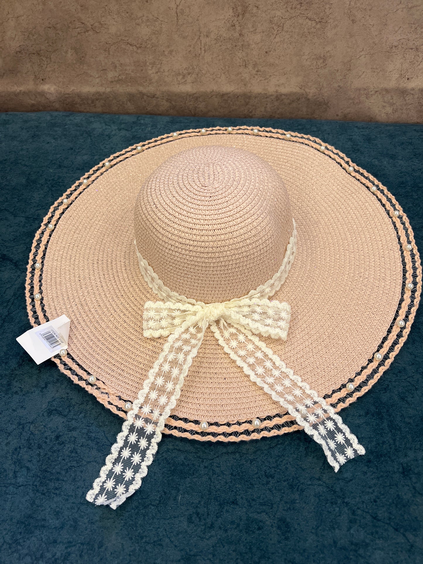 Beach hat baby pink