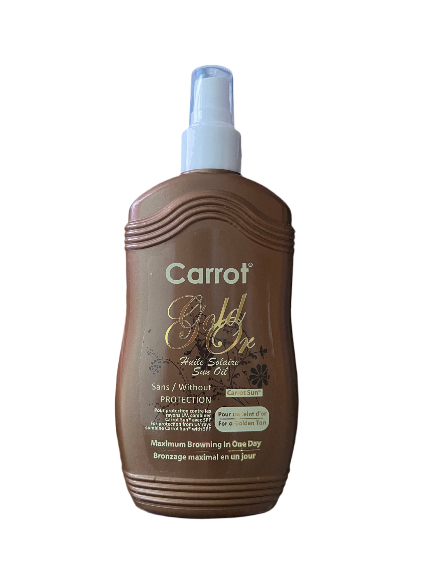 Carrot gold tanning oil