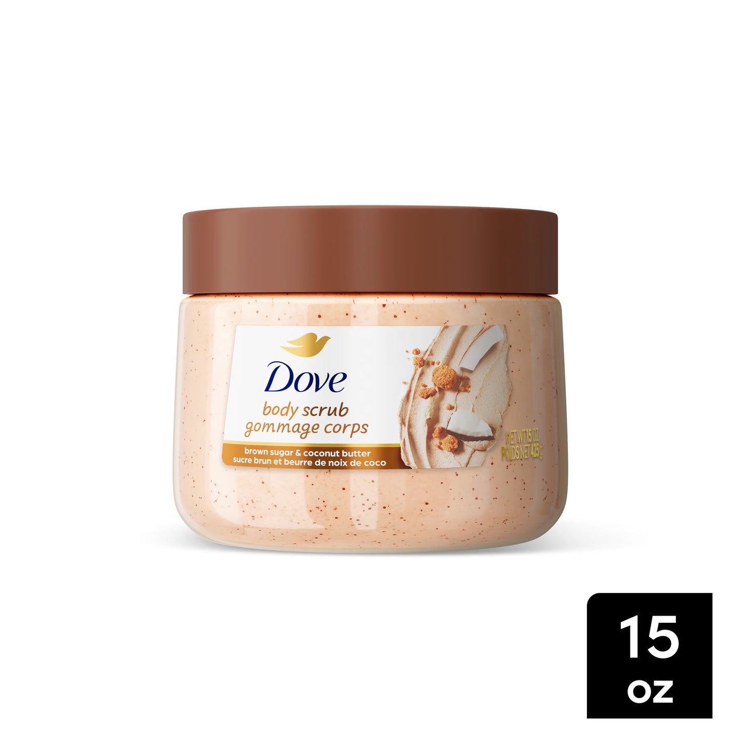 Dove brown sugar & coconut butter body scrub 425g