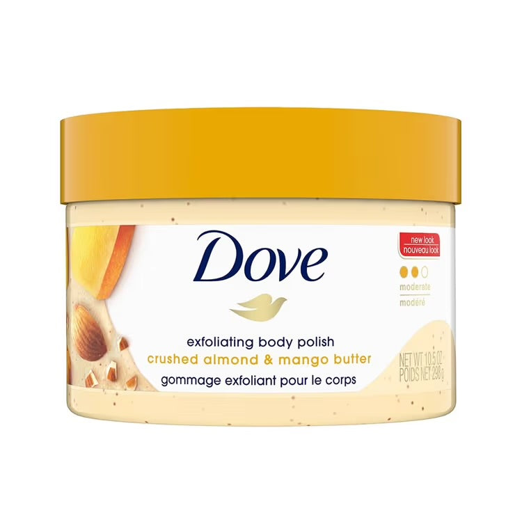 Dove Exfoliating Body Polish Scrub Crushed Almond And Mango Butter 298g