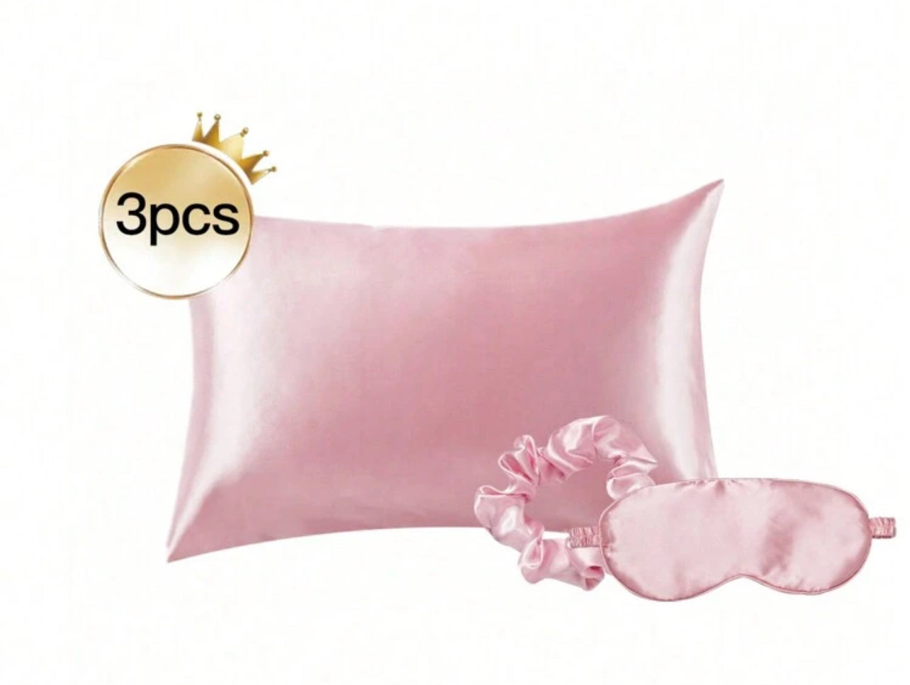 Satin set(pillowcase,eyemask,scrunchie)