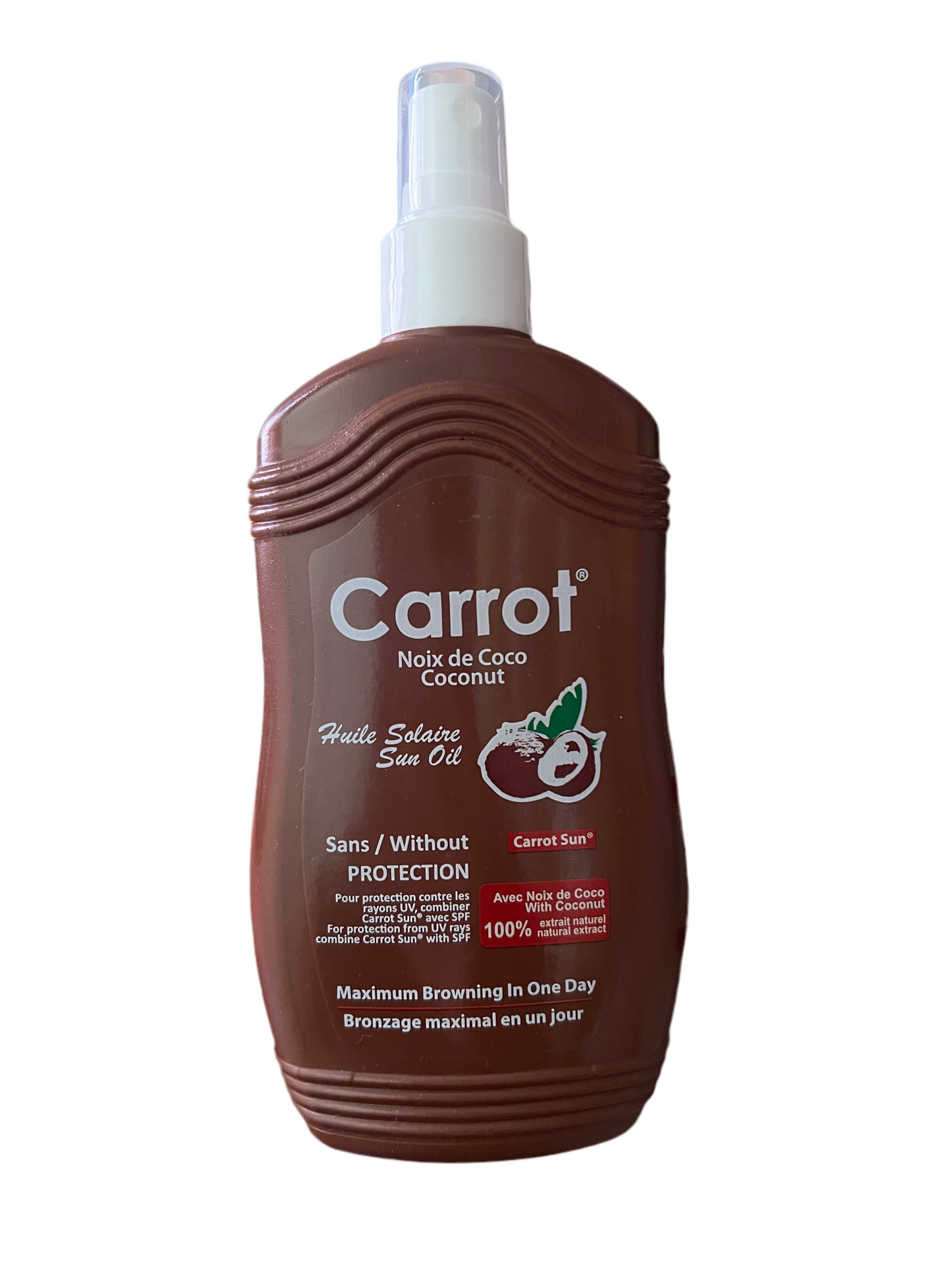 Carrot coconut tanning oil