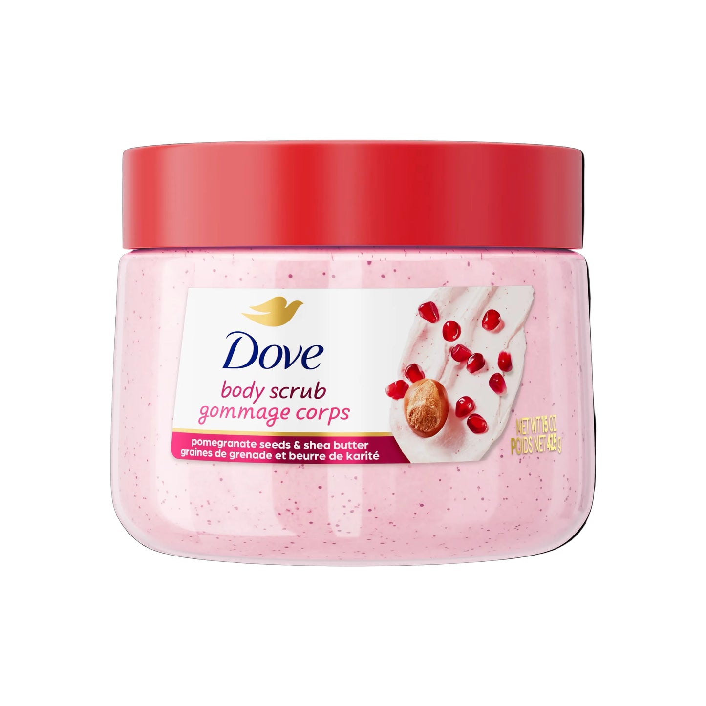 Dove pomegranates seeds & shea butter body scrub 425g