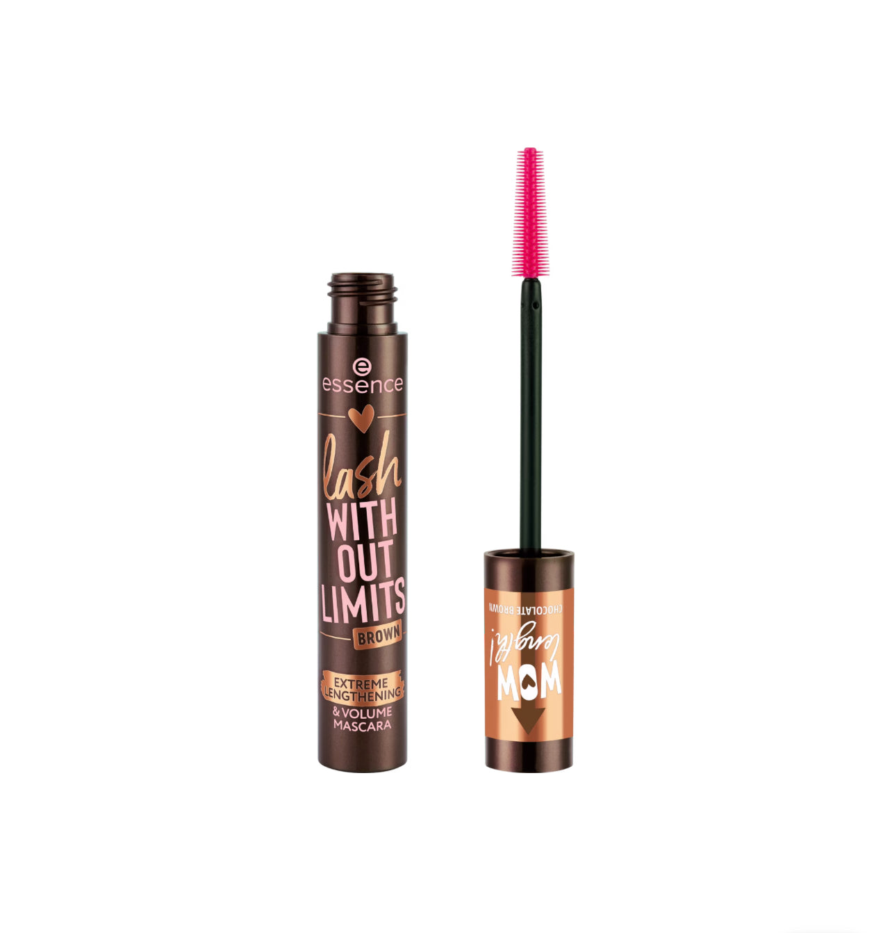 Essence LOVE IT A CHOCO' LOT! lash WITHOUT LIMITS BROWN EXTREME LENGTHENING & VOLUME MASCARA