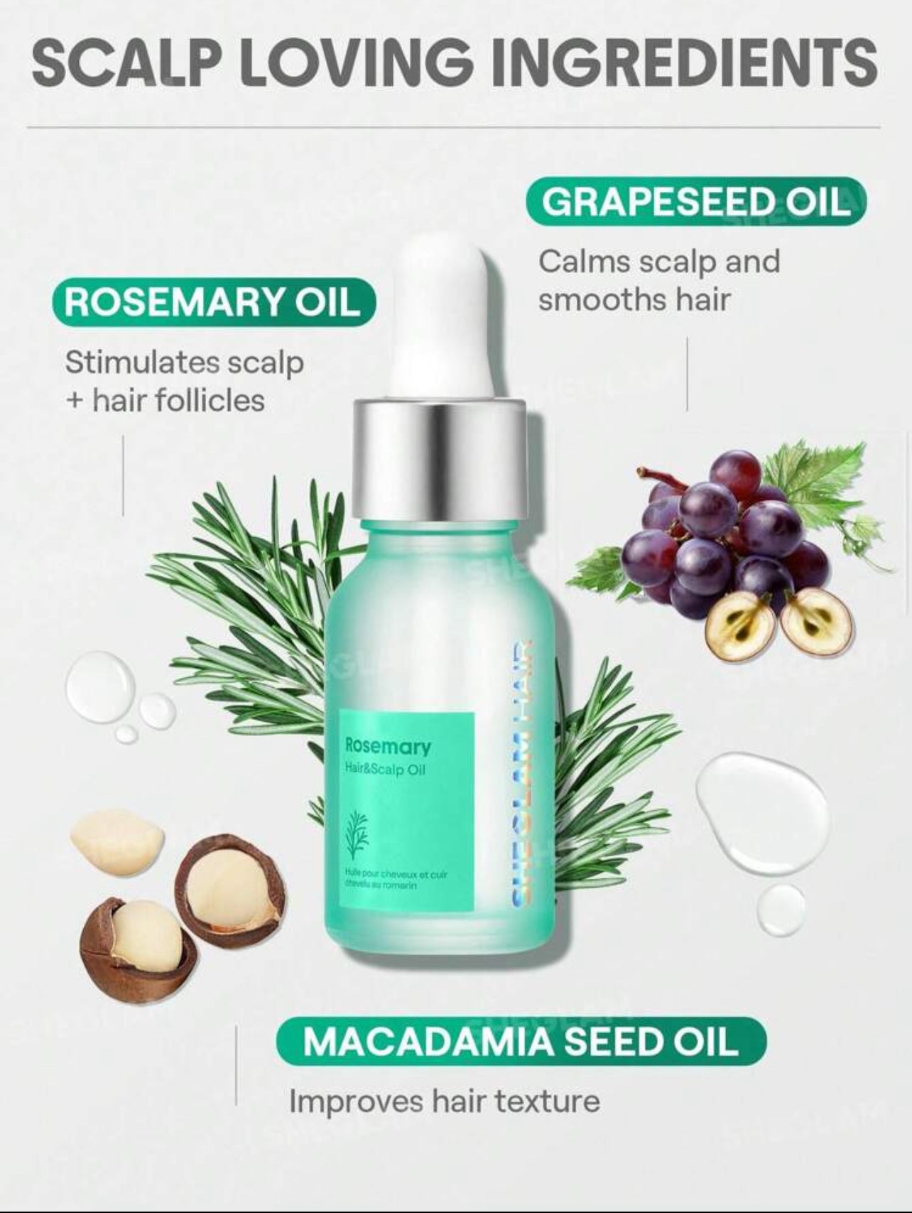 Sheglam rosemary hair serum