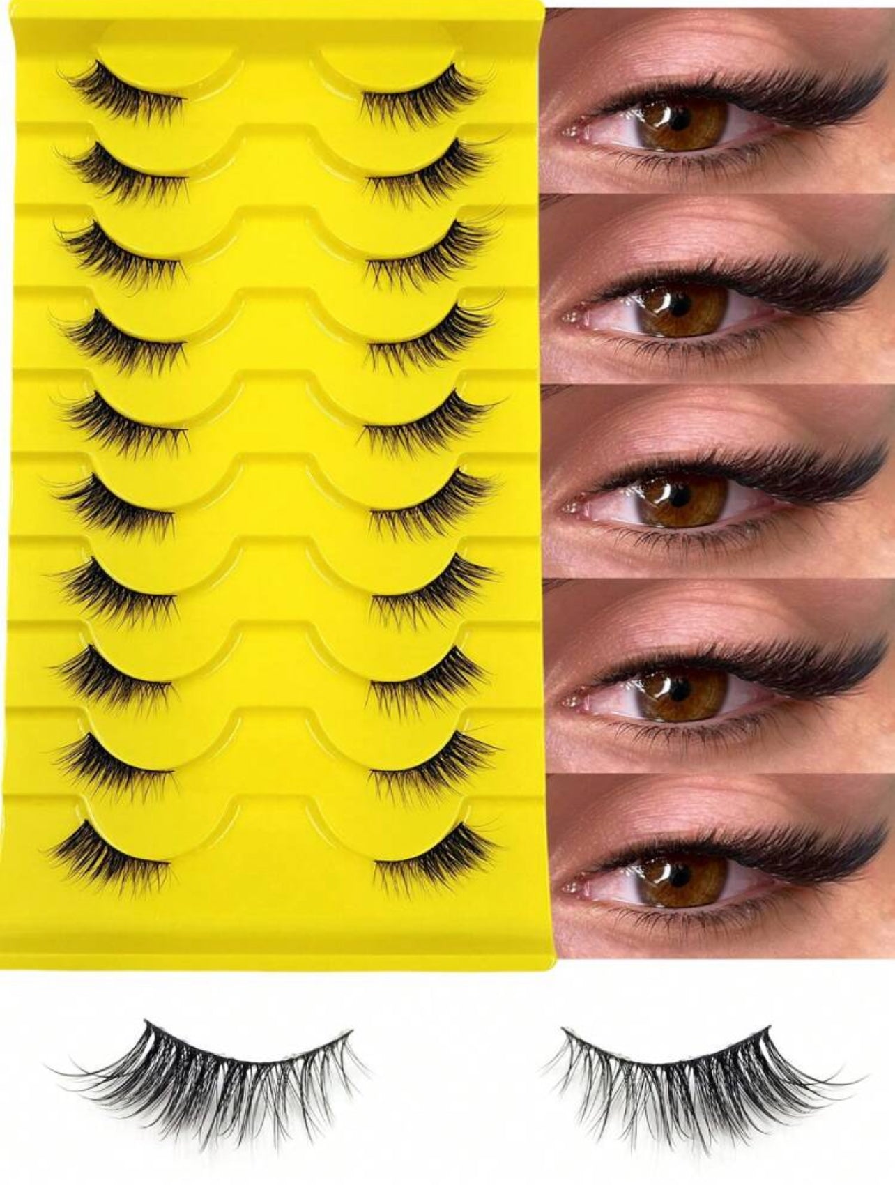 Shein half lashes 10 pairs set