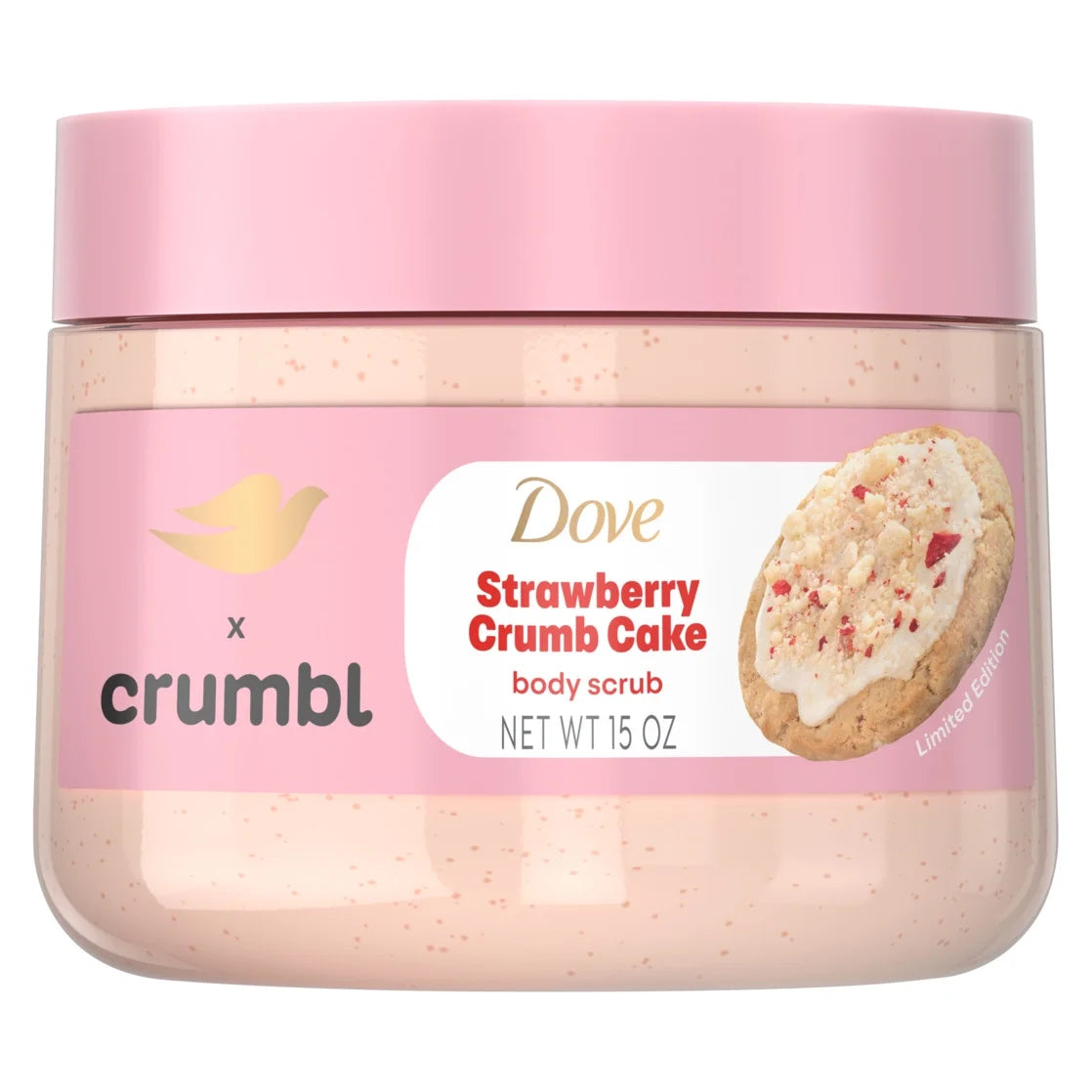 Dove strawberry crumb cake body scrub limited edition 425g