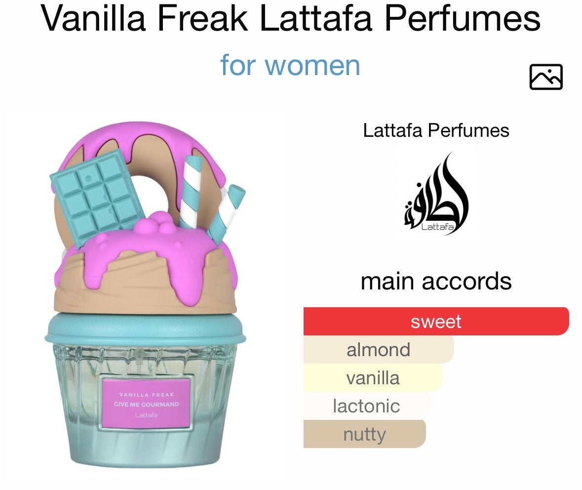 Lattafa vanilla freak perfume