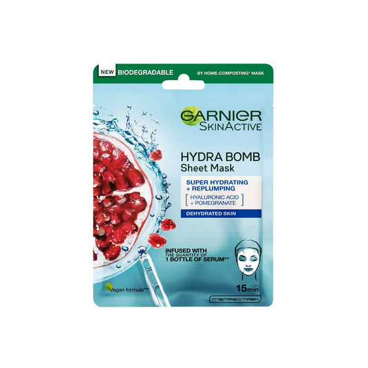 Garnier Hydra Bomb Pomegranate Super Hydrating & Replumping Tissue Face Mask for Dehydrated Skin