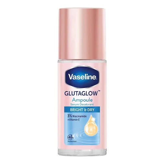 Vaseline GlutaGlow Bright & Dry Ampoule Serum Deodorant 
Effective Protection