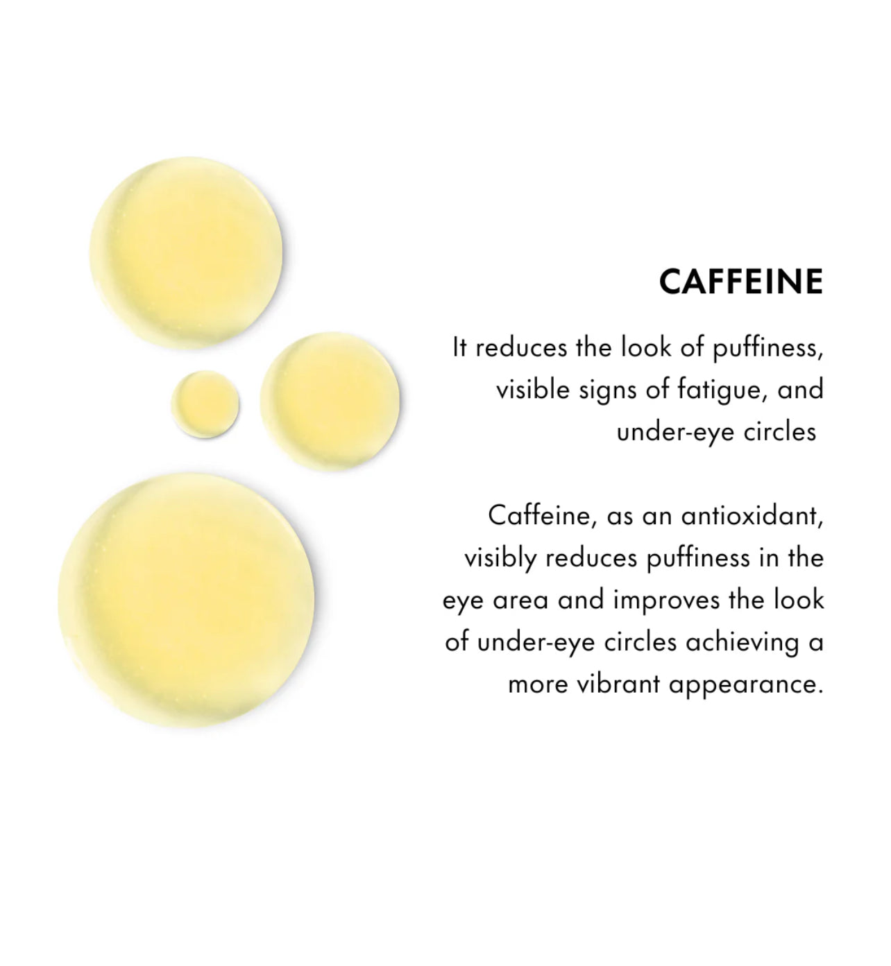 Aloe lab EYE SERUM FOR DARK CIRCLES AND PUFFINESS 
5% CAFFEINE