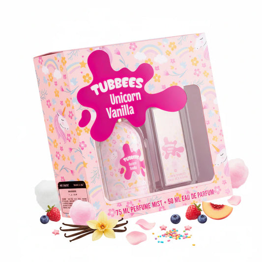 Tubbees unicorn vanilla perfume set