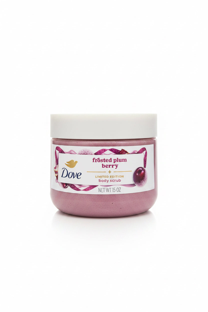 Dove frosted plum berry body scrub limited edition