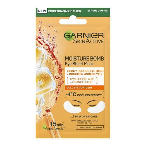 Garnier Moisture Bomb Hyaluronic Acid & Orange Juice Eye Sheet Mask