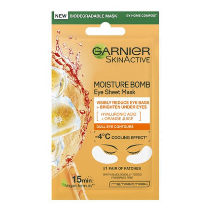 Garnier Moisture Bomb Hyaluronic Acid & Orange Juice Eye Sheet Mask