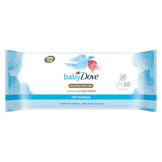 Dove moisturizing baby wipes (50 sheet)