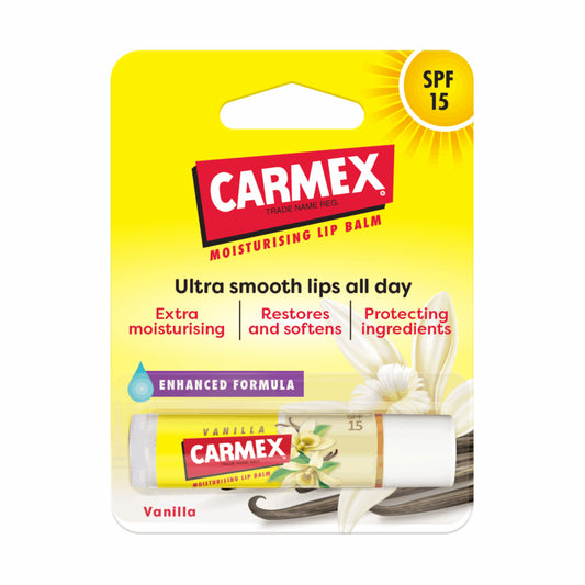 Carmex vanilla lip balm spf15