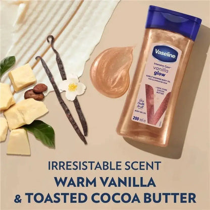 Vaseline vanilla glow sunlit shimmering body oil