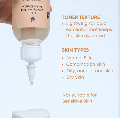 Aloe lab glycolic acid toning solution 10%