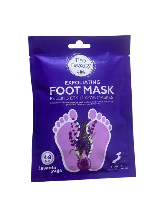 Bee beauty exfoliating foot mask lavender