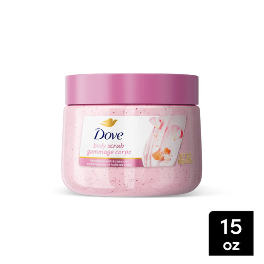Dove himalayan salt & rose oil body scrub 425g