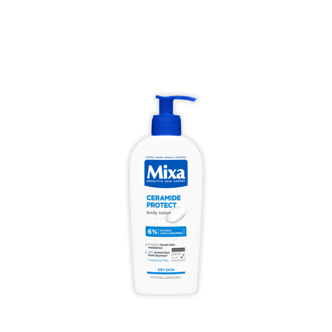 Mixa Ceramide Protect Body Lotion - For Dry, Very Dry and Sensitive Skin With 6% Glycerin, Lipids & Ceramides 250ml